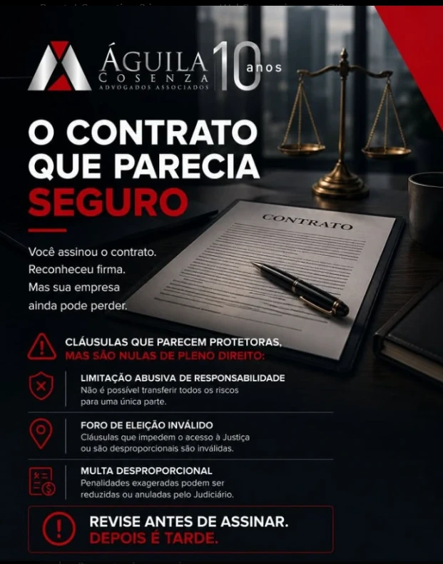 Peça sobre contrato seguro da Águila Cosenza Advogados Associados