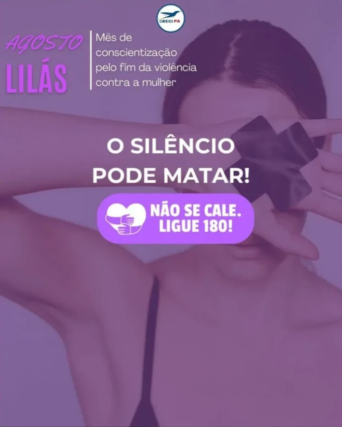 Peça CRECI-PA Agosto Lilás