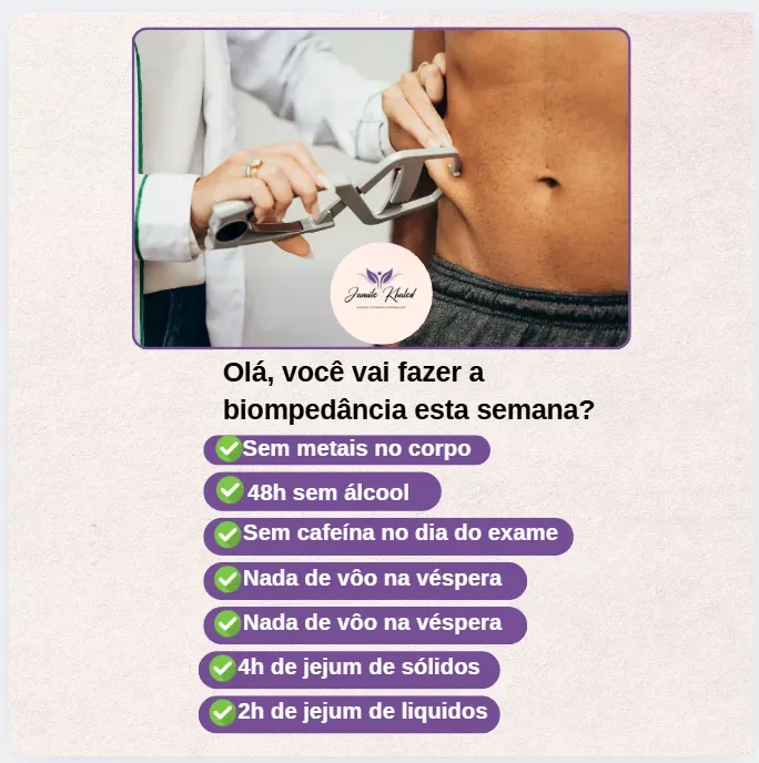 Peça Dra. Jamile Khaled sobre bioimpedância