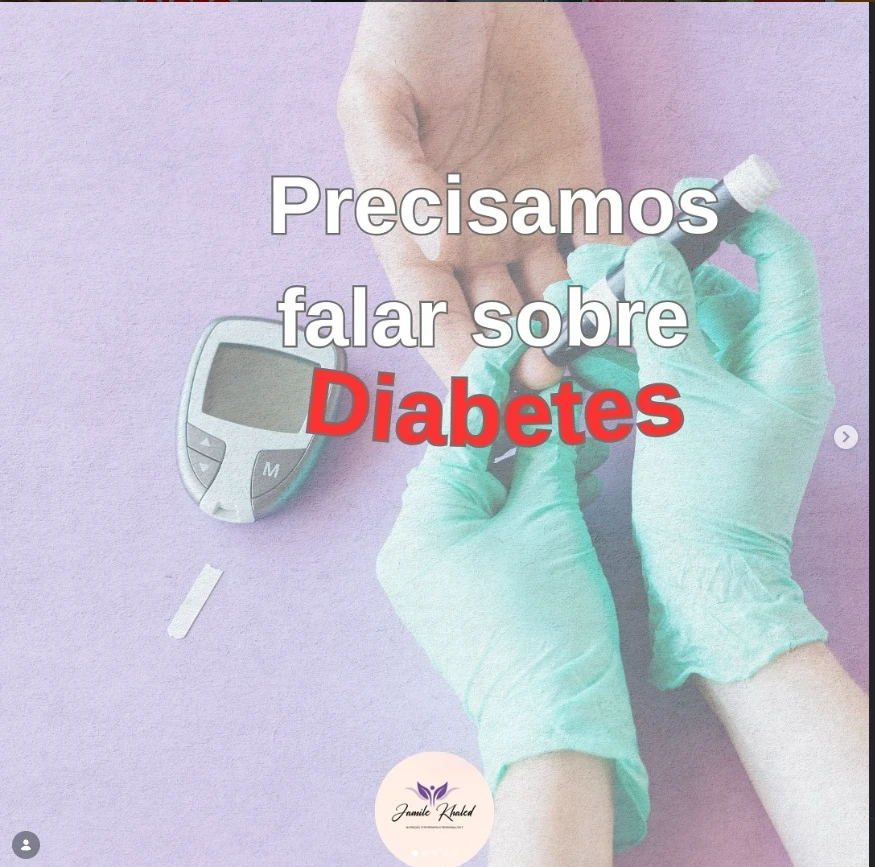 Peça Dra. Jamile Khaled sobre diabetes
